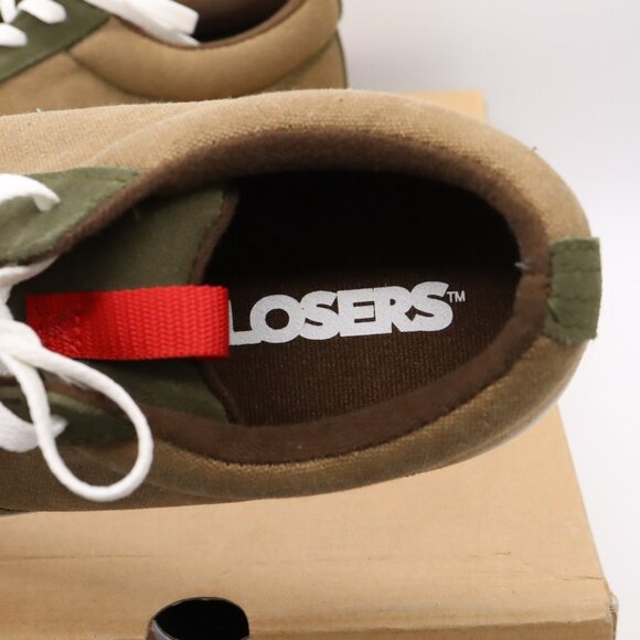 Rare HTF Losers Brand Mens Shoes Olive Drab Canvas Schooler Lo (US 10.5)(EU 44) - Picture 11 of 16